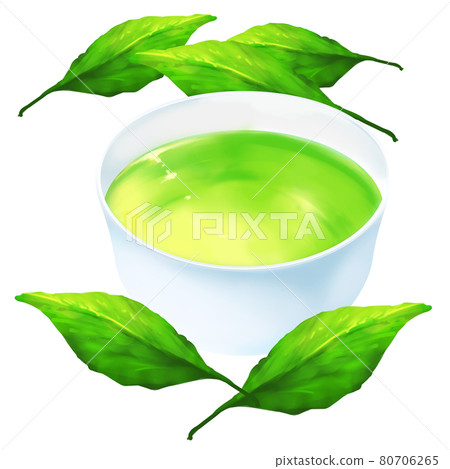 日本茶和嫩葉 80706265