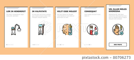 Dermatology Problem Onboarding Icons Set Vector Dermatology Problem Onboarding Icons Set Vector 80706273