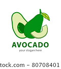 Avocado logo design vector 80708401