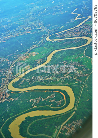 The city of Wuhan, China, taken in the air The city of Wuhan, China, taken in the air 80708765