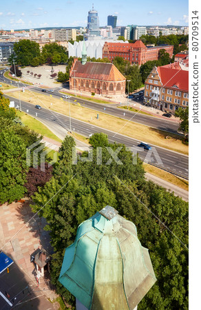 Szczecin cityscape on a sunny summer day, Poland. Szczecin cityscape on a sunny summer day, Poland. 80709514