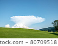 藍天和雲彩和大草原 80709518