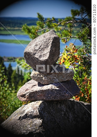 Little stone pyramids in Karelija 80711810