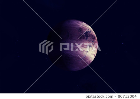 Bright exoplanet on a dark background. Elements of this image were furnished by NASA. 80712004