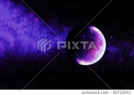 Exoplanet, on a dark background. Elements of this image were furnished by NASA. Exoplanet, on a dark background. Elements of this image were furnished by NASA. 80712052