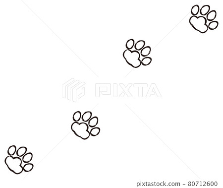 動物腳印,貓腳印,手繪風格 動物腳印,貓腳印,手繪風格 80712600