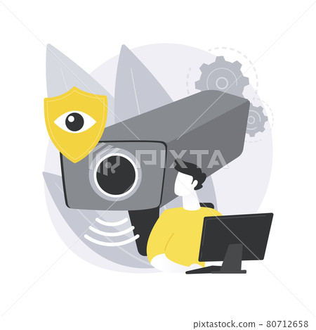 Video surveillance abstract concept vector illustration. 80712658