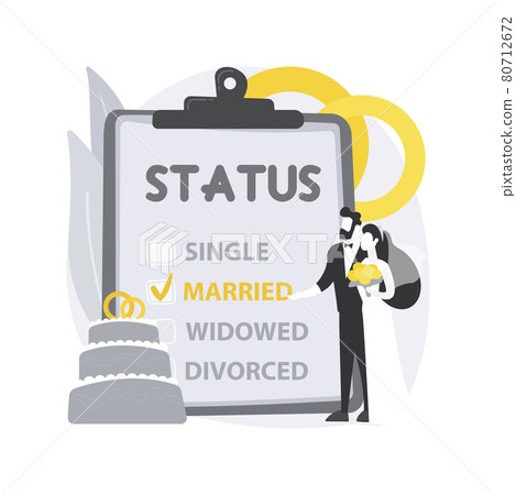 Marital status abstract concept vector illustration. Marital status abstract concept vector illustration. 80712672