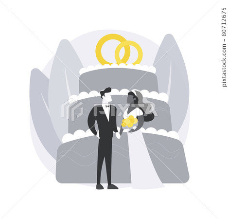 Mixed marriage abstract concept vector illustration. Mixed marriage abstract concept vector illustration. 80712675