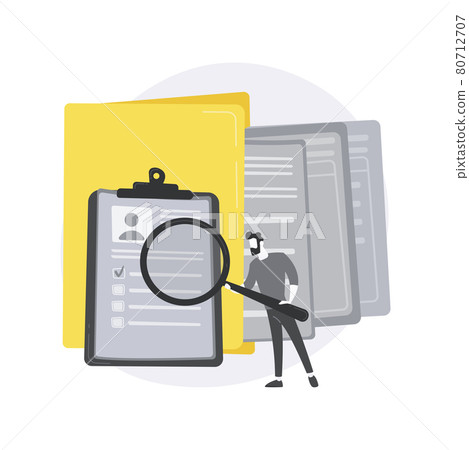 Records management abstract concept vector illustration. 80712707