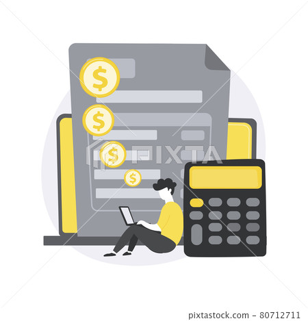 E-invoicing abstract concept vector illustration. E-invoicing abstract concept vector illustration. 80712711