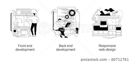 Web development agency abstract concept vector illustrations. 80712761