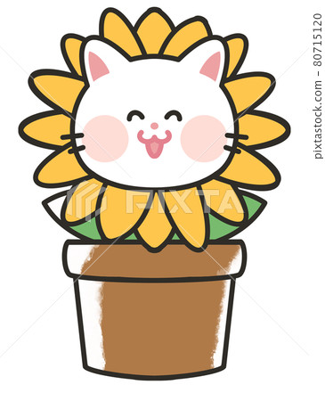 向日葵貓插畫圖片向日葵夏天 向日葵貓插畫圖片向日葵夏天 80715120