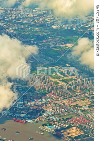 City of Shanghai, China taken from the air City of Shanghai, China taken from the air 80715248