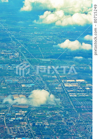 從空中拍攝的中國上海市 80715249