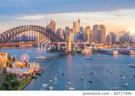 Downtown Sydney skyline in Australia Downtown Sydney skyline in Australia 80717986