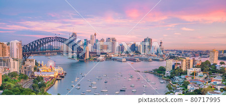 Downtown Sydney skyline in Australia Downtown Sydney skyline in Australia 80717995