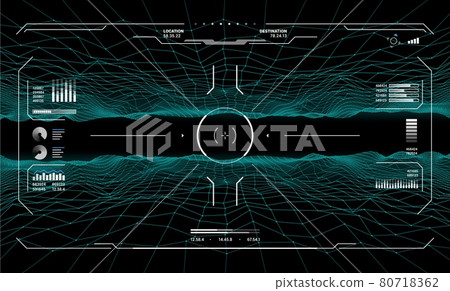HUD target aim controls, screen interface HUD target aim controls, screen interface 80718362