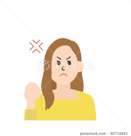 Illustration of a young woman without a line 80718881