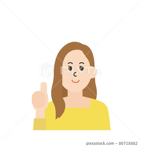 一個沒有線條的年輕女人的插圖 80718882