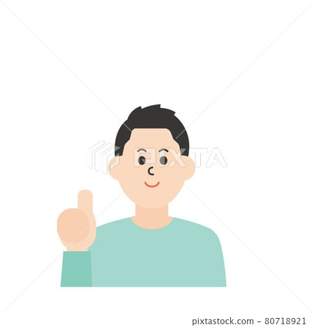 Illustration of a young man without lines 80718921