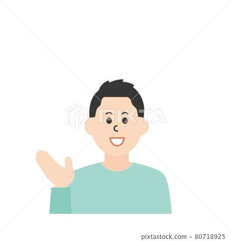 Illustration of a young man without lines 80718925