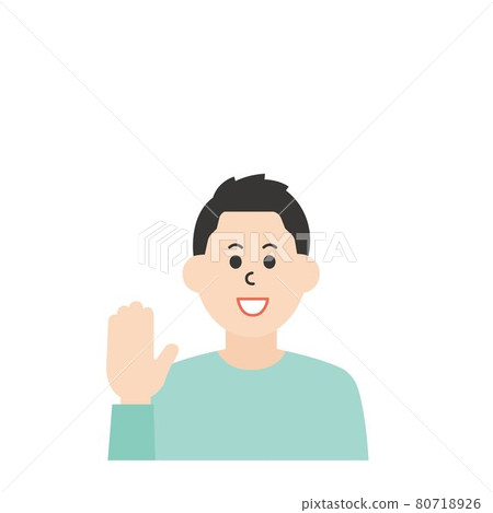 Illustration of a young man without lines 80718926