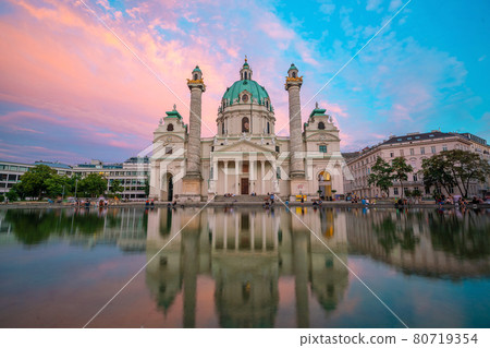 St. Charles's Church (Karlskirche) in Vienna, Austria 80719354