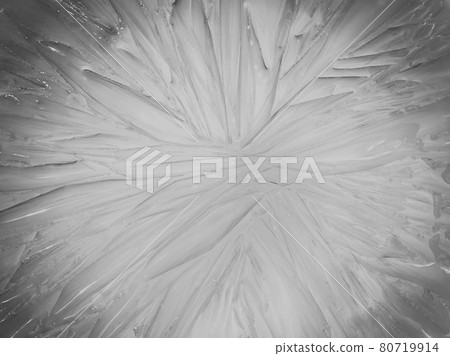 Ice crystal texture. transparent ice crystals cracked background. 80719914