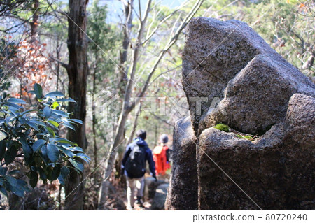 Mountain trail of Mt. Kamakuraji in Hiroshima Prefecture Mountain trail of Mt. Kamakuraji in Hiroshima Prefecture 80720240