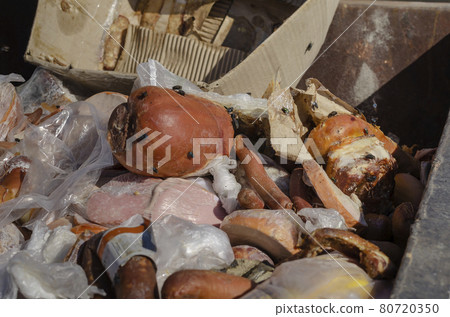 Spoiled sausages close-up. Spoiled sausages close-up. 80720350