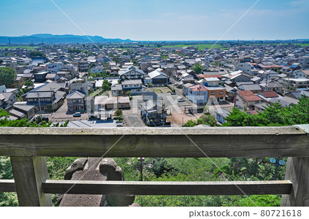 【丸岡城天守閣的風景】福井縣堺市丸岡町霞町 【丸岡城天守閣的風景】福井縣堺市丸岡町霞町 80721618