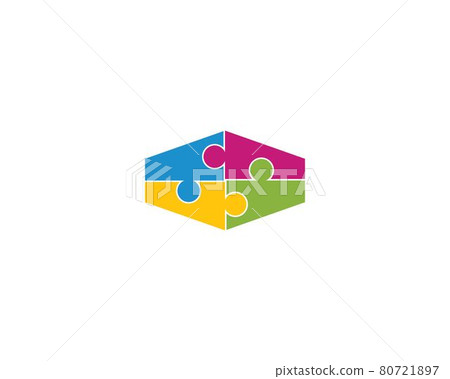 Puzzle logo template 80721897