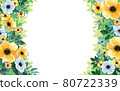 Watercolor flower frame 80722339