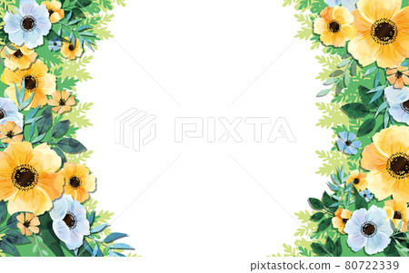 Watercolor flower frame 80722339
