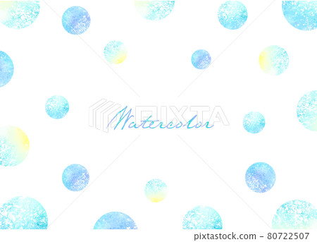 具有水彩質感的清新圓點框 80722507