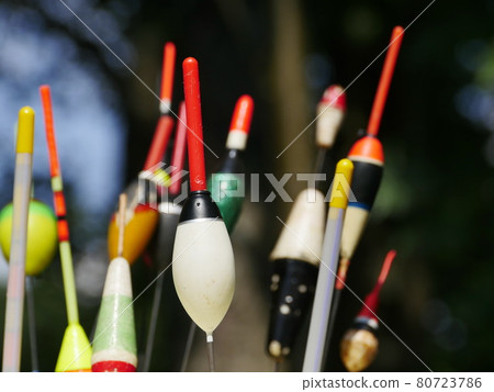 fishing bobbers close up fishing bobbers close up 80723786