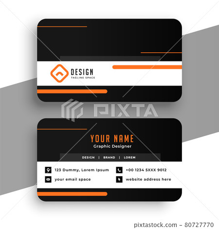 orange and black color business card design orange and black color business card design 80727770