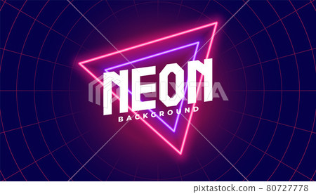 neon background with red and purple triangle shape 80727778