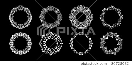 Set of decorative frames Elegant vector element Set of decorative frames Elegant vector element 80728082