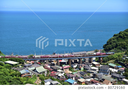 東海道本線早川-Nefugawa JR Freight EF210 舊漆色單臂受電弓 80729160