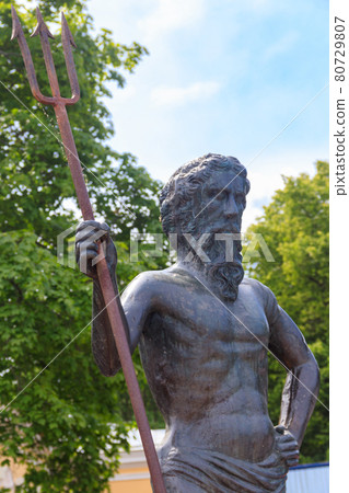 Neptune statue in Lower park of Peterhof in St. Petersburg, Russia Neptune statue in Lower park of Peterhof in St. Petersburg, Russia 80729807