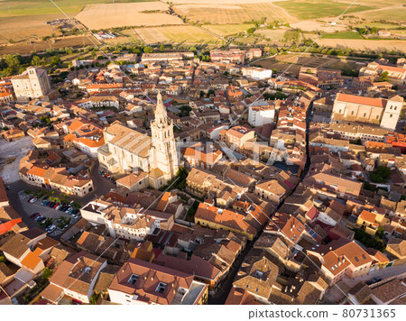 Aerial view on the Medina de Rioseco. Valladolid province. Castilla y Leon. Aerial view on the Medina de Rioseco. Valladolid province. Castilla y Leon. 80731365