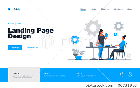 Woman coming to other woman with ideas for project Woman coming to other woman with ideas for project 80731916