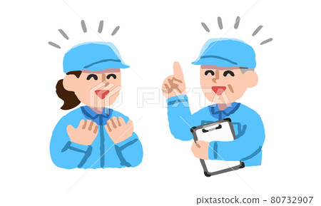 一位身著工作服(手繪色)的女士從她的男老闆那裡得到了關於她工作的解釋 一位身著工作服(手繪色)的女士從她的男老闆那裡得到了關於她工作的解釋 80732907