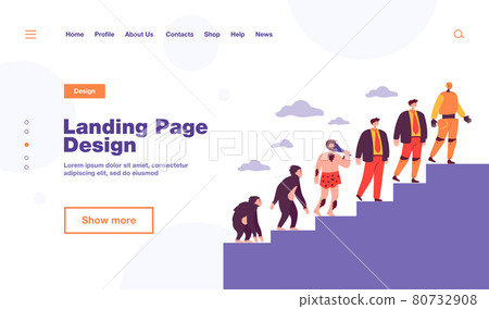 Human evolution to robot line 80732908