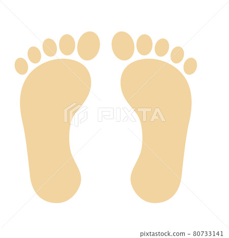 Footprints Cartoon illustrations on the soles of the feet Icon Body parts Foot health Health image Footprints Cartoon illustrations on the soles of the feet Icon Body parts Foot health Health image 80733141
