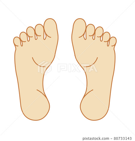 腳印 腳底卡通插圖 圖標 身體部位 足部健康 健康形象 腳印 腳底卡通插圖 圖標 身體部位 足部健康 健康形象 80733143