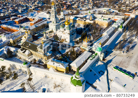 Aerial view of Trinity Lavra of St. Sergius, Sergiev Posad, Russia Aerial view of Trinity Lavra of St. Sergius, Sergiev Posad, Russia 80733249