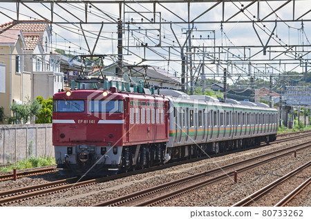 東海道本線大磯二宮EF81-141(長岡)+E231系列1000系列S-15編隊(Kouzu) 東海道本線大磯二宮EF81-141(長岡)+E231系列1000系列S-15編隊(Kouzu) 80733262